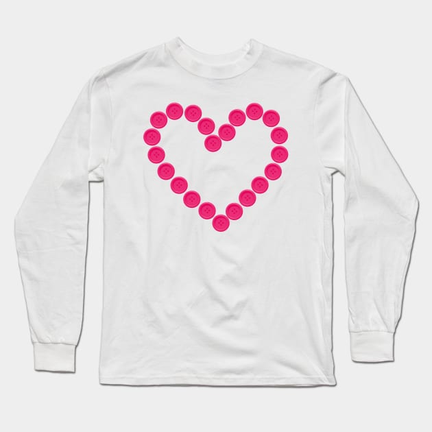 Buttons Long Sleeve T-Shirt by WordsGames